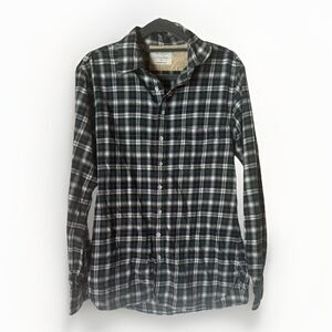 rag & bone Black and White Plaid Casual Button Down Shirt